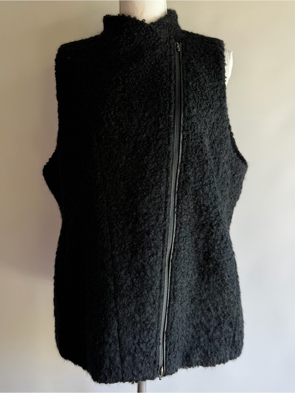 Eileen Fisher Curly Alpaca Blend Vest - sz XL